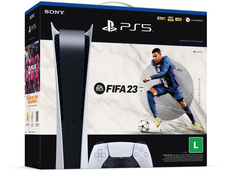 PlayStation 5 Edição Digital 2022 825GB 1 Controle - Sony com FIFA